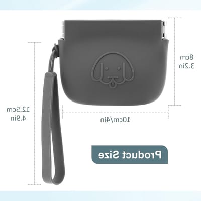 Automatische Sluiting Hondensnoepzak met Clickers voor Training, Wandelen en Katten, Pocketformaat (Donkergrijs)