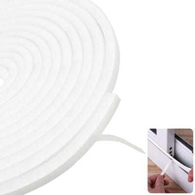 Dailygoody - Tochtstopper voor Deuren - Zelfklevende Tochtstrip - Weerbestendig en Geluidsreductie - Wit - Ideaal voor Ramen en Kledingkasten - 5