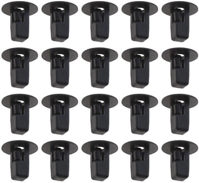 Auto bevestigingsclips 100 stuks in nylon zwart, geschikt voor bumper, fender liner, deur trim, motor cover en splash shield.