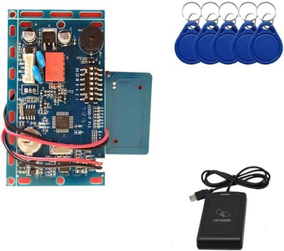 Deur Toegangscontrole - RFID Lezer - Gebouw Beveiliging - Offline Kaartuitgifte - 20 stuks IC tags - Zwart