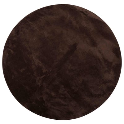 vidaXL - Middelpolig - zacht - en - wasbaar - tapijt - HUARTE - Bruin - Ø - 80 - CM