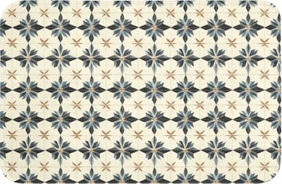WC mat 60x40 cm - Antislip - Sierlijk - Ornament - Blauw - Toiletmat - Vloermat - Douchemat - Toilet tapijt - Toiletmatten