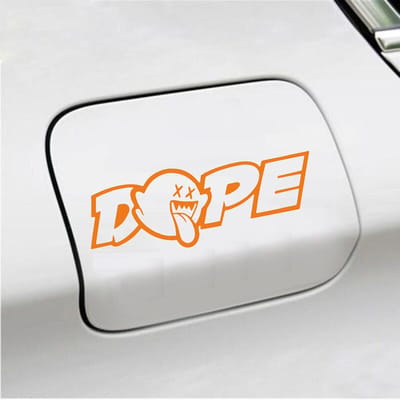 Bumpersticker - Dope - 7 X 20 - Oranje
