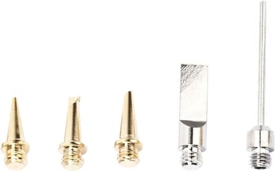 Vervangende soldeertip set van 5 stuks, koper en nikkel coating voor precisiewerk en industrie
