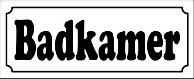 Wandbord / Deurbord - Badkamer