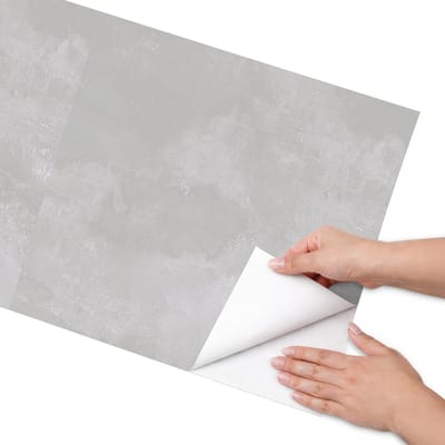 Coloray Meubel Wrap Folie - Grijs Meubelfolie - 50x100 cm - Wrapfolie Keuken Grijze achtergrond - Decoratiefolie - Minimalist Meubelfolie - Meubel Wrap Folie - Woonkamer decoratie - Achtergronden en patronen