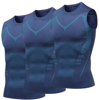 3 stuks sportieve tanktops voor heren — Maat S — Lengte 60 cm — Borstomtrek 80 cm — Schouderbreedte 34,5 cm — Omtrek zoom 80 cm — Tanktop — Ondershirt — Sportvest — Gymvest — Sneldrogend & ademend — Mouwloos — Rekbaar