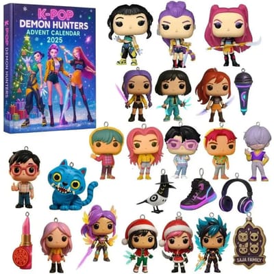 K-Pop Demonenjagers Adventskalender Sleutelhanger Saja Jongens Jinu Hanger Aftellen Blind Box Cadeau Speelgoed
