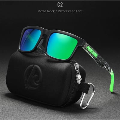 Nieuw KDEAM Merk Hoge Kwaliteit Heren Vierkante Zonnebrillen Kleuren Sport Gepolariseerde Zonnebrillen Reflecterende Coating Gespiegelde Lens Only Sunglasses
