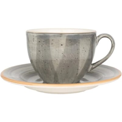 Bonna Aura Space - Thee kopjes & schotel - 230 cc - Porselein - set van 6