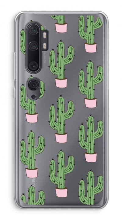 Case Company® - Hoesje geschikt voor Xiaomi Mi Note 10 Pro hoesje - Cactus Lover - Soft Cover Telefoonhoesje - Bescherming aan alle Kanten en Schermrand
