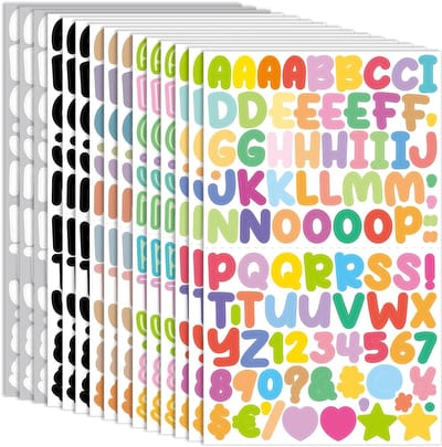 Dailygoody - Letterstickers - Zelfklevende alfabetstickers