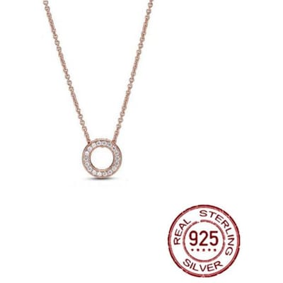 925 Sterling Zilver Wereldbol Rond Schitterend Wishing Bone Familiebomen Ketting Dames Sieraden Luxe Schitterend Cadeau Ketting Sieraden gray