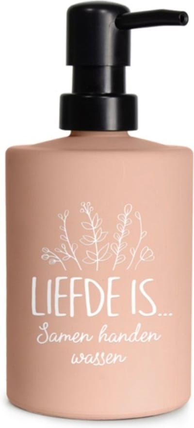Miko - Soap en Gifts - Zeeppompje liefde is met houten hartje - Zeep in doosje Veel Geluk Samen - Glas