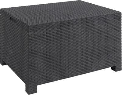 Buitentafel Opbergbox - Terrastafel - Buiten Leven - Geïntegreerde Opbergruimte - 76 x 59 x 45 cm - Antraciet