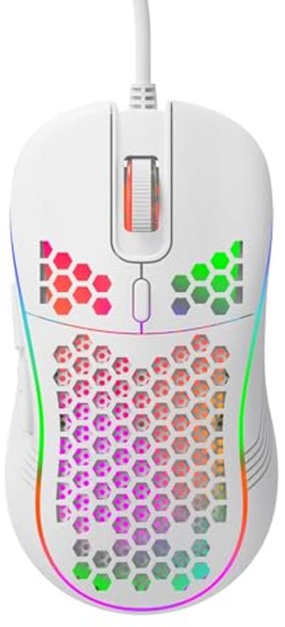 Ergonomische Gaming-muis met DPI Verstelbaar tot 7200 en RGB-verlichting voor PC en Laptop