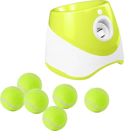 Mygroot - Automatische Ballenwerper - Ballenwerper Hond - Ballengooier Hond - Ballenschieter - Ballengooier Hond Automatisch - Veel Speel Plezier - Gebruiksgemak - Kleur: Fluorescent