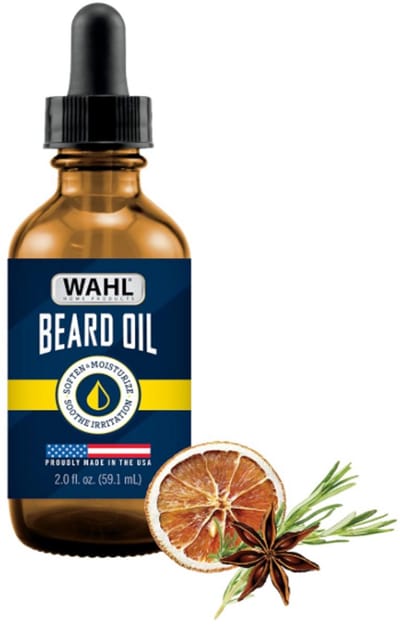 Wahl® Beard Oil voor Mannen 59ml – Baardolie met Zoete Amandel, Havernel & Kaneelolie – Verzacht, Hydrateert & Vermindert Huidirritatie – Frisse Citrusgeur