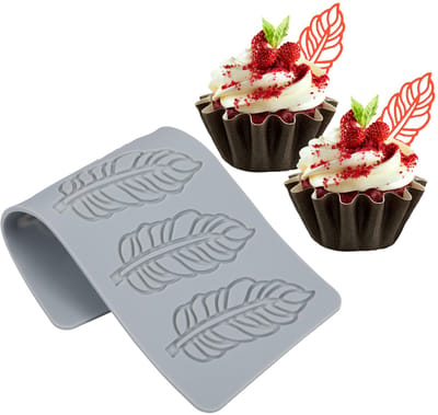 Dailygoods- Bakvorm Siliconen - Bakvorm 3D-Bladeren - Bakvorm Suikerpasta - Bakvorm Chocolade - Bakvorm Boter - Flexibel en Antiaanbak. - Siliconen Mold