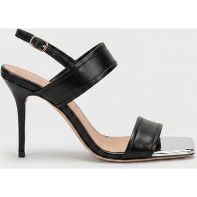 IRO Paris Chlorite Met Sandals Black/silver Maat: 36 | Sandalen Outlet | Dames | Zwart