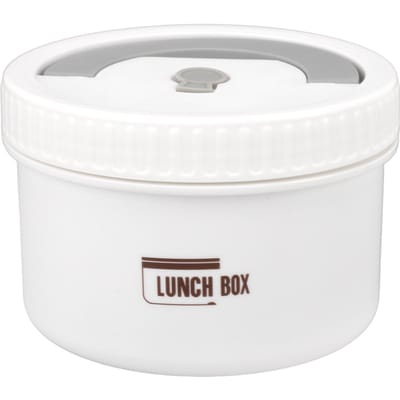 Bento Box Rond 600ml Lunchcontainer Roestvrij Staal Dichtsluitend Lekvrij Geïsoleerd White white