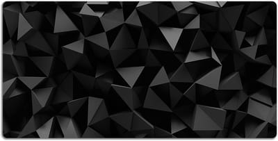 Tulup Bureau Onderlegger - Zwarte Abstractie Computer Mat - 90 x 45 cm - Zwart Bureau Pad - Computer Mat - Slaapkamer Decoraties - Bureauonderlegger