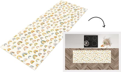 Keukenloper - Loper keuken - Regenboog - Pastel - Kinderen - 150x50 cm - Keukenloper vinyl