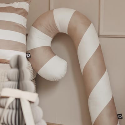 Decordruk XMAS Serie - Decoratieve Kussen - XXL Suikerstokvorm - Velvet Stof