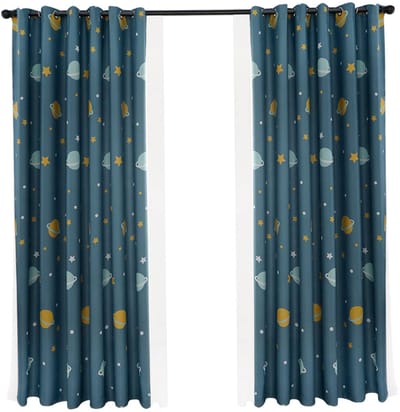 Dailygoods- Gordijnen Verduisterend - Polyester Gordijnen - Raamdecoratie - 2 Stuks - Veiligheidswaarschuwing - Wasbaar