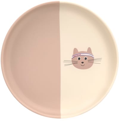 Lässig Tiny Team Cat Bord - Siliconen - Roze