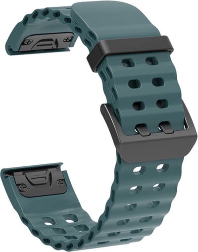 Siliconen bandje - geschikt voor Garmin Fenix 3 / 5X / 5X Plus / 6X / 6X Pro / 7X / 7X Pro / 8 (51 mm) / Quatix 3 / 6X / Tactix (7) / Enduro (2) / Descent Mk1 / Mk2(i) / Mk3i 51 mm / D2 / Epix Pro Gen 2 51 mm - steenblauw