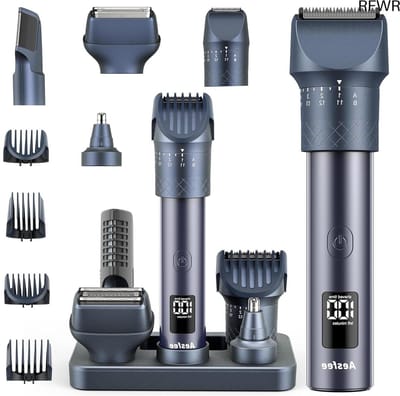 RFWR® Multifunctionele Baardtrimmer Tondeuse met Verstelbare Snijlengte en Waterdicht Design