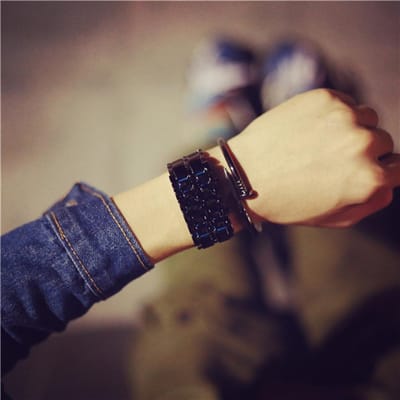 Mode Digitale Lava LED Spiegel Polshorloge Titanium Legering Mannen Vrouwen Sport Horloges beige