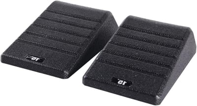 Squat Blocks Wedge - Kuithelling Stretch Board - Verbeteren Squat Vorm - Betrouwbaar Tractiesysteem - 2-delig - Zwart