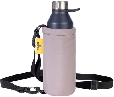 NOMAD® x Fraenck 0,5L Flessendrager | Grijs | Fleshouder Tas | Gemaakt van Slaapzak | Voor Standaard Waterflessen | Limited Edition