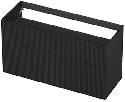 INK - Onderkast 2L A-sym Gelakt Gefr. Front - 1200x450x650 Mm - Mat Zwart