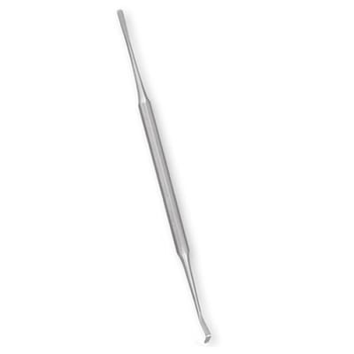 Erlinda - Professional - Manicure & Pedicure & Nagelstylist- RVS - Dubbelinstrument - Nagelheffer en Spatel - RVS - 15,5 cm.