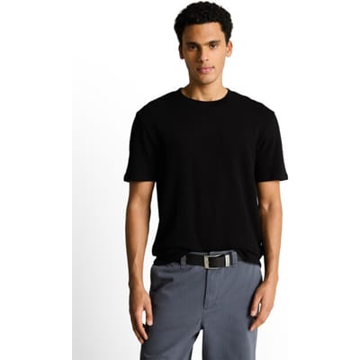 Tom Tailor Denim - T-shirt van katoenen badstof - Maat M - Black