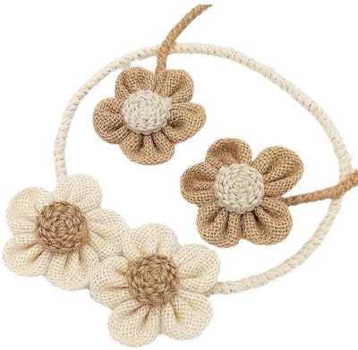 "4-delige gordijnband -Gordijnhaken- beige-bruin - 27 cm "