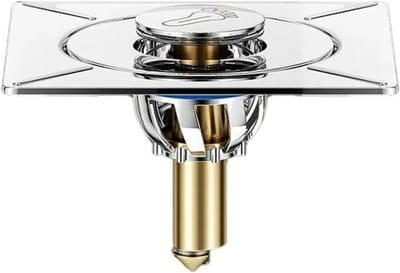 Badkamer Afvoerstop - Douche Afvoerzeef - Geurtjes Bannen - Voetpedaal Bediening - 9.8 cm - Metaal