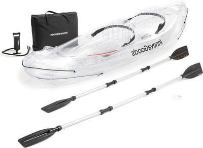 Opblaasbare Kajak - Tweepersoons Boot - Watersport Avontuur - Transparant Panoramisch Zicht - 312 cm Lang - Doorzichtig