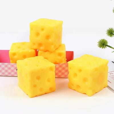 Squishy Vierkante Kaas Knijpspeeltjes Langzame Terugslag Duwen Stressverlichting Sensorisch Speelgoed Zachte Boterkaas Fidget Speeltje Kerstcadeau