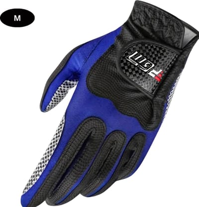 Livano Golfhandschoenen - Golf Accessoires - Handschoen AntiSlip - Heren - Links - Zwart/Blauw - Maat M