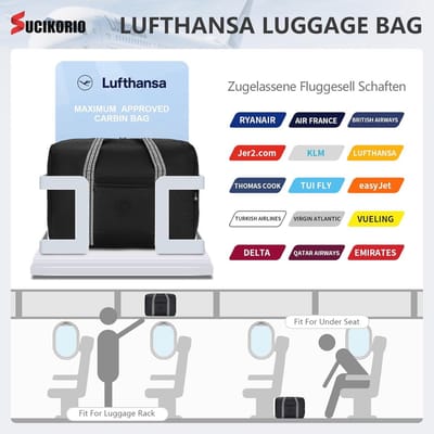 Grote Waterdichte Cabin Reistas 55x40x23cm - 50L Handbagage voor Weekendreizen