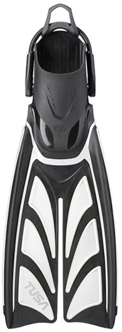 TUSA HyFlex Zoom – Flexibele duik- en snorkelvinnen met split-fin technologie voor efficiëntie en comfort – Wit/Wit – SF0111 L-XL W – Maat L-XL (43–46) – (28–32 cm)