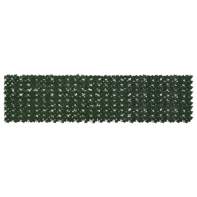 vidaXL - Balkonscherm - met - bladeren - Donkergroen - 300 - x - 75 - cm