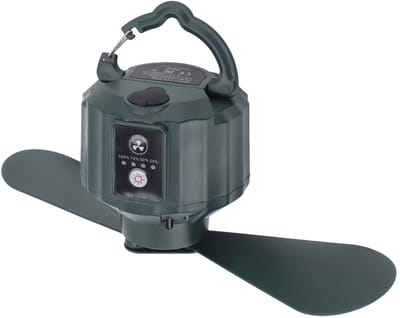 Dailygoods- Campingventilator 10400 mAh - Draagbare Ventilator - LED-Lantaarn - Waterdicht - Afstandsbediening - 3 Snelheden - USB Oplaadbaar