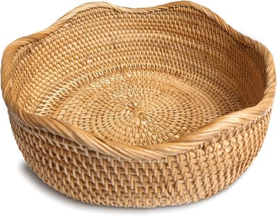 Brood Rijs Manden - Zuurdesem Manden - Brood Bakken - Natuurlijk Rotan Materiaal - 25x15x8cm - Natuurlijk