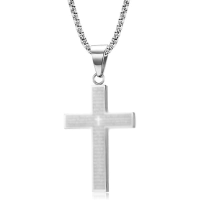 Europese en Amerikaanse Titanium Staal Kruis Ketting Roestvrij Staal Kruis Hanger