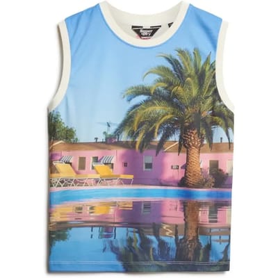 Superdry Hemdtopje met Subprint Wit Grootte: 38